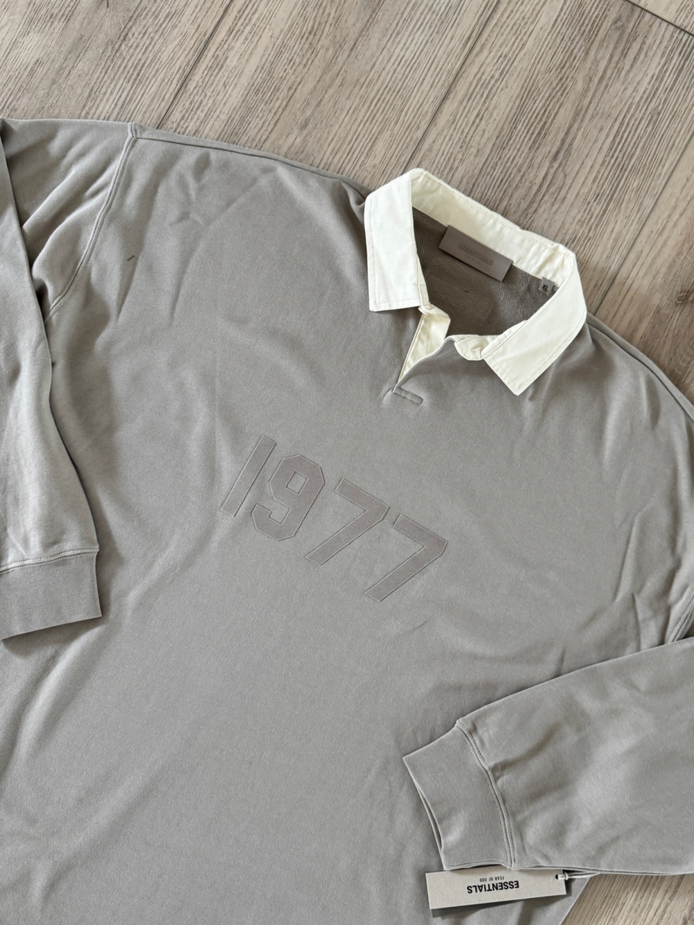 Fear of God Essentials Henley Rugby 'Smoke'